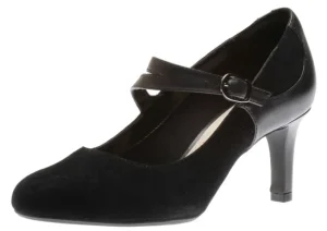 Dancer Reece Black Suede Mary Jane Pump