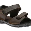 Darwyn Brown Leather Quarter-Strap Sports Sandal