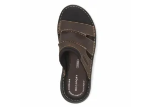 Darwyn Brown Leather Slide Sandal