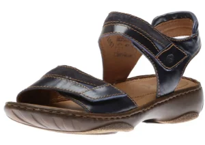 Debra 19 Denim Blue Leather Sandal