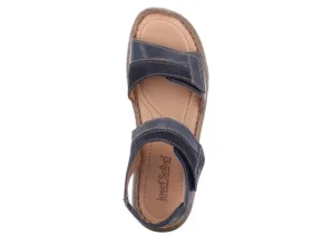 Debra 19 Denim Blue Leather Sandal