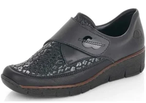 Deserto Black Print Wedge Loafer