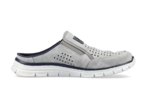 Dollaro Grey Perforated Athletic Slip-On Mule