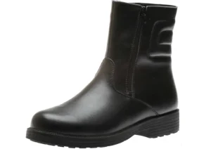 Double Zipper Grip Black Winter Boot