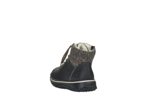 Eagle Black Knit Lace-Up Ankle Boot
