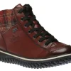 Eagle Wine Tartan Lace-Up Ankle Boot