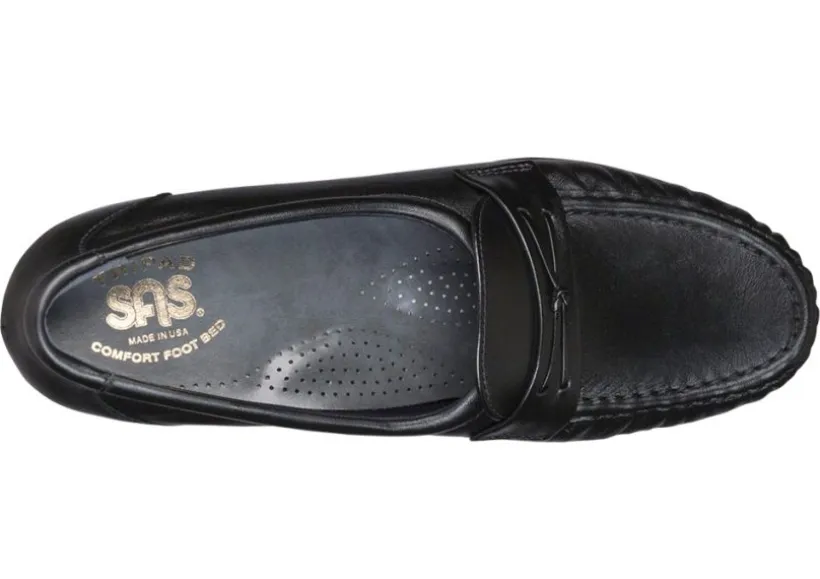 easier_black_leather_slip_1.webp Easier Black Leather Slip On Wedge Loafer