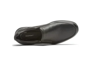 Edge Hill 2 Black Leather Double Gore Slip-On Casual Dress Shoe