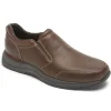Edge Hill 2 Brown Leather Double Gore Slip-On Casual Dress Shoe