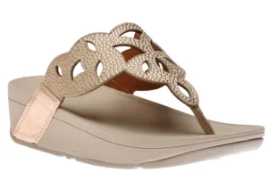 Elora Crystal Rose Gold Thong Sandal