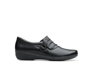 Everlay Heidi Black Leather Slip-On
