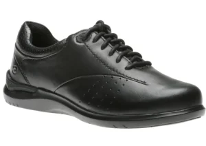 Farren Black Leather Lace-Up Sneaker