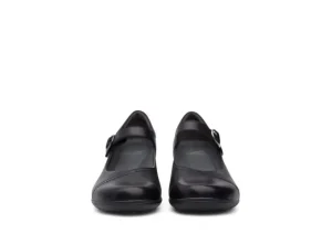 Fawna Black Leather Mary Jane