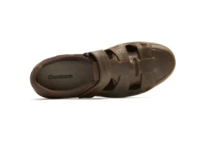 FitSmart Brown Leather Fisherman Sandal