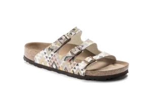 Florida Vegan Birko-Flor Printed Mocha Slide Sandal
