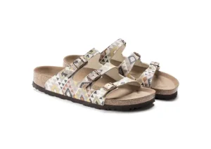 Florida Vegan Birko-Flor Printed Mocha Slide Sandal