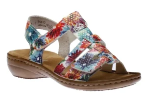 Flowerbed Multicolour White Sandal