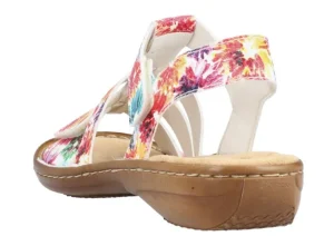 Flowerbed Multicolour White Sandal