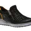 Gargano Black Yellow Print Zipper Sneaker