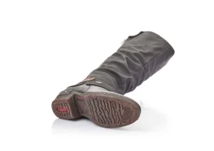 Genf Black Ruched Tall Winter Boot