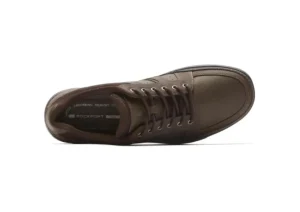 Get Your Kicks Dark Brown Leather Wide Width Mudguard Blucher Sneaker