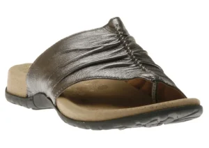 Gift Pewter Leather Thong Sandal
