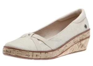 Gigi Metallic Linen Wedge Loafer