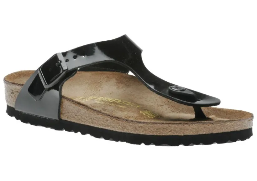 gizeh_birkoflor_black_pat_0.webp Gizeh Birko-Flor Black Patent Thong Sandal