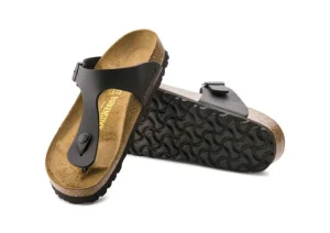 Gizeh Birko-Flor Black Thong Sandal