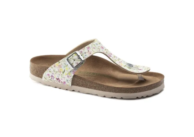 gizeh_vegan_birkoflor_wat_0.webp Gizeh Vegan Birko-Flor Watercolor Flower White Thong Sandal