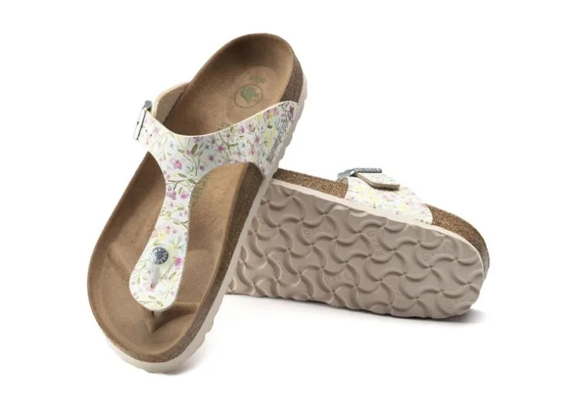 gizeh_vegan_birkoflor_wat_4.webp Gizeh Vegan Birko-Flor Watercolor Flower White Thong Sandal