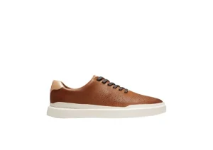 GrandPru00f8 Rally Laser Cut Tan Brown Leather Lace-Up Sneaker