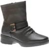 Gripper Black Leather Moto Boot
