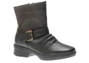 Gripper Black Leather Moto Boot