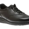Guardian Black Leather Non-Slip Lace-Up Walking Shoe
