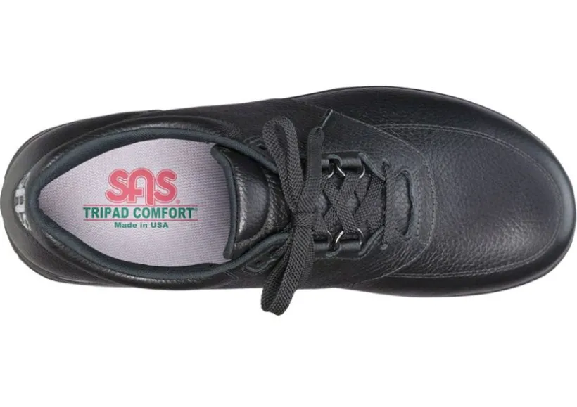 guardian_black_leather_no_3.webp Guardian Black Leather Non-Slip Lace-Up Walking Shoe