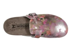 Halina Pink Silver Leather Clog