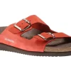 Harmony Coral Nubuck Leather Slide Sandal