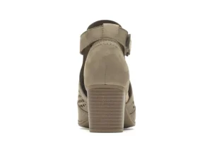 Hattie Hi Cuff Taupe Nubuck Sandal