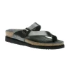 Helen Black Leather Thong Sandal