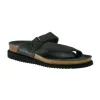 Helen Black Nubuck Leather Thong Sandal
