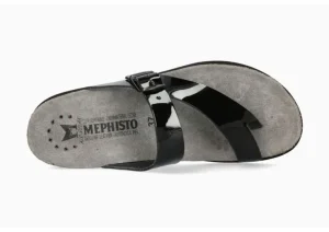 Helen Black Patent Thong Sandal
