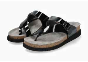 Helen Black Patent Thong Sandal