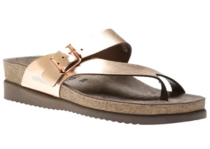 Helen Bronze Leather Thong Sandal