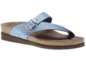 Helen Cuba Cobalt Blue Textured Leather Thong Sandal