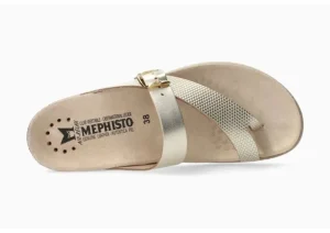 Helen Mix Gold Flash Leather Thong Sandal