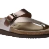 Helen Mix Old Pink Metallic Thong Sandal