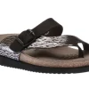 Helen Zebra Black Thong Sandal