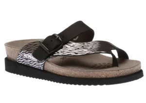 Helen Zebra Black Thong Sandal