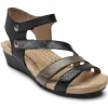 Hollywood 4-Strap Black Sandal